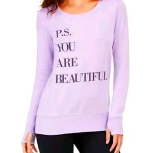 Nordstrom Woman's  Open Purple Athleisure Top M NWT